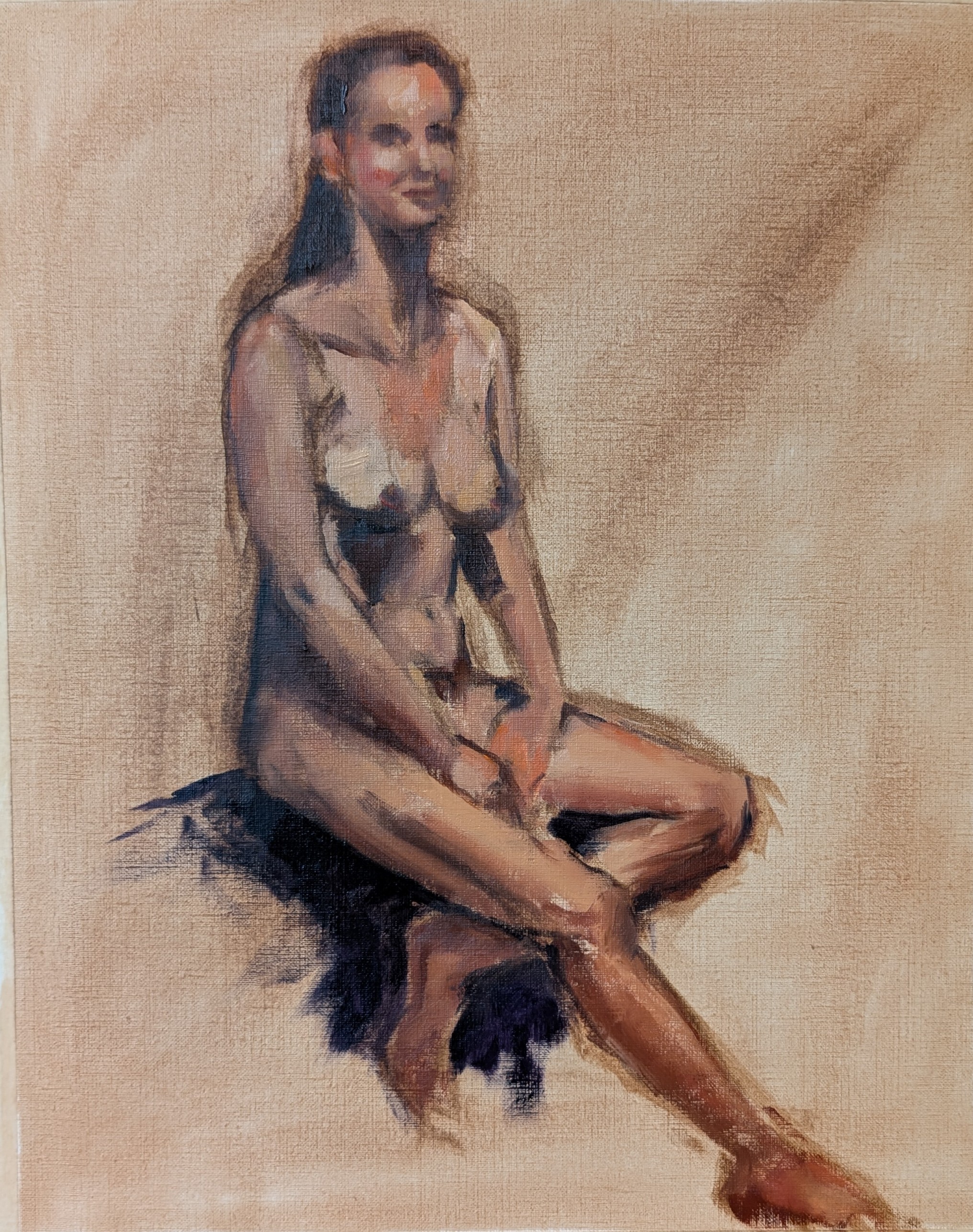 Etude - Marjorie assise