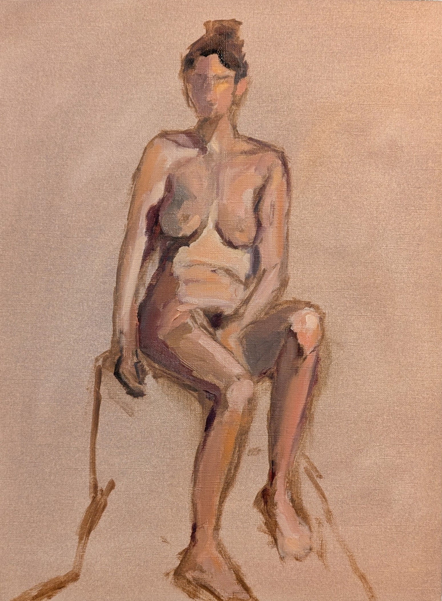 Etude - Fleur assise